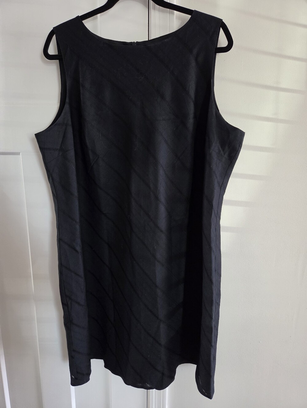 Venezia black linen blend sleeveless vintage dress size 18 xxl